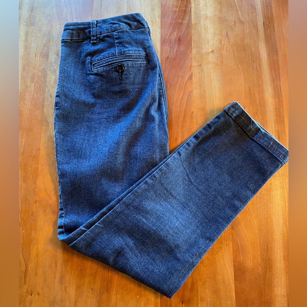 Limited - Cropped Cotton Jeans/Pants - Denim Navy - Size 10